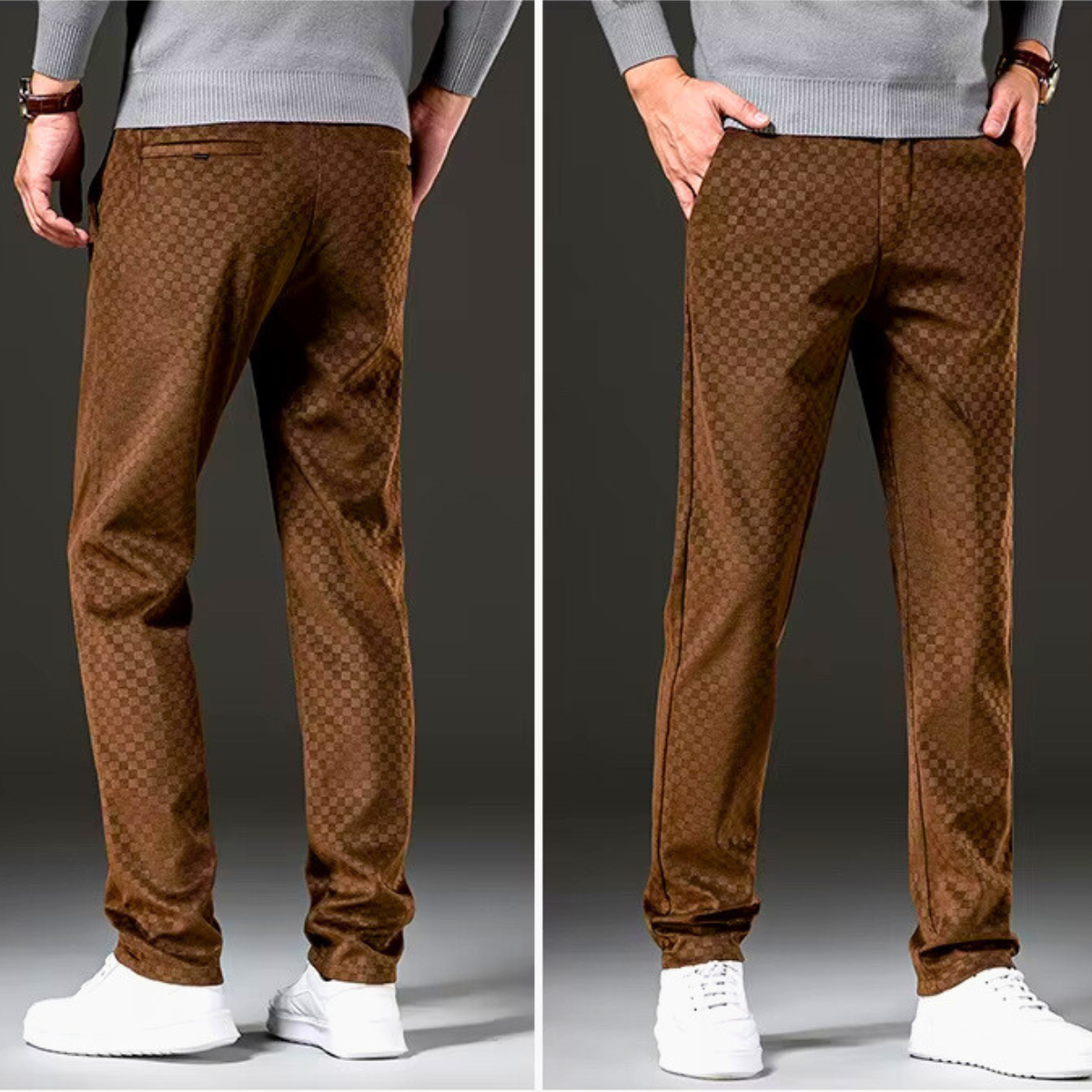 Alessio Check Corduroy Pants